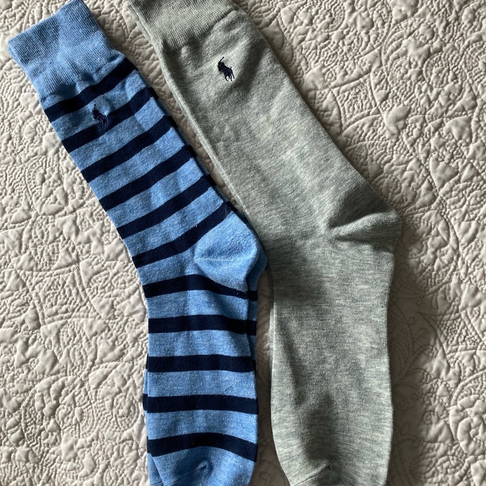 Polo by Ralph Lauren Men's Blue and Gray Socks Set